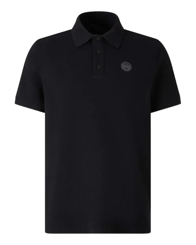 Canada Goose logo-patch polo shirt - Schwarz Schwarz
