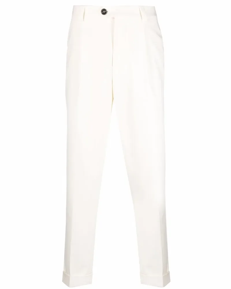 Brunello Cucinelli Gerade Cropped-Hose - Weiß Weiß