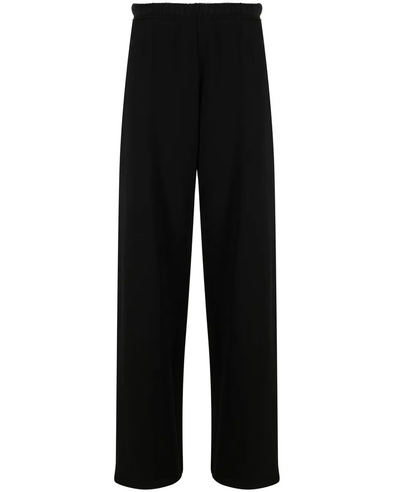 LES TIEN Puddle Wide-Leg-Jogginghose Schwarz