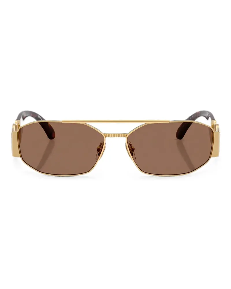 Versace Medusa geometric-frame sunglasses - Gold Gold