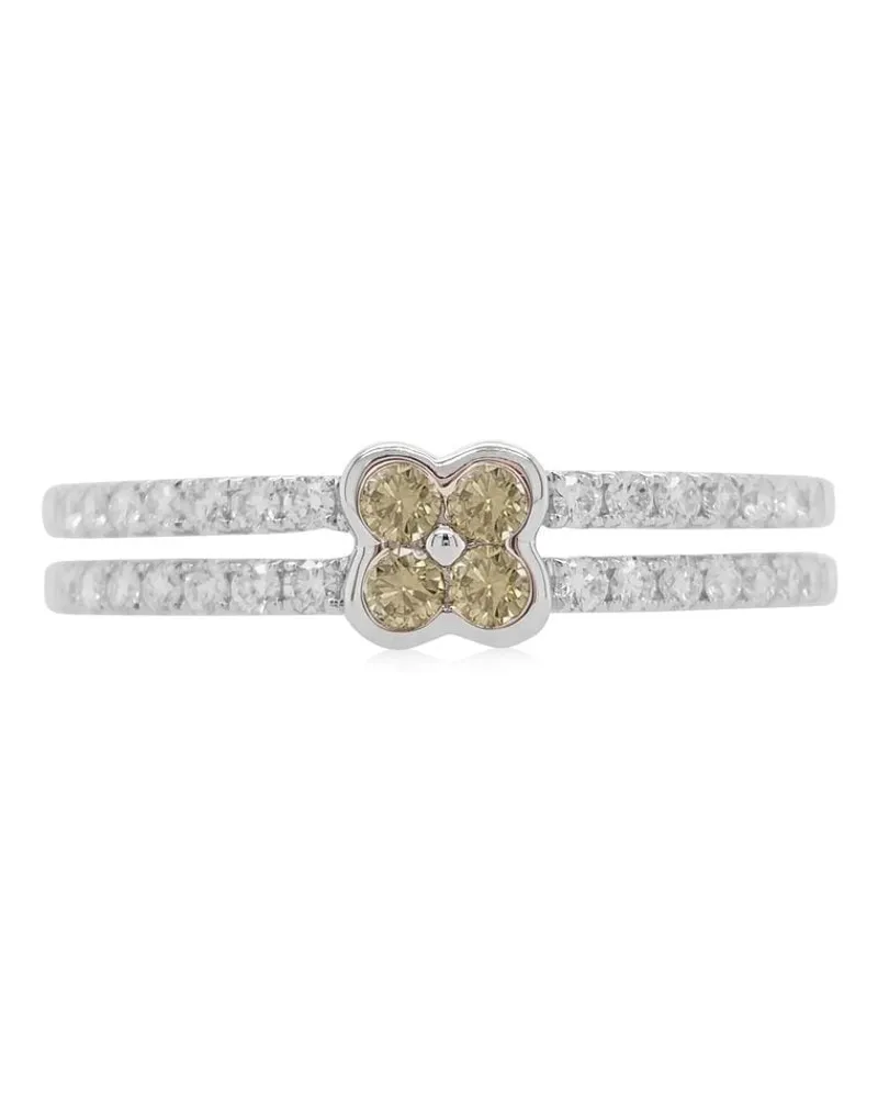 HYT Jewelry 18kt Weißgoldring mit Diamanten - Silber Silber