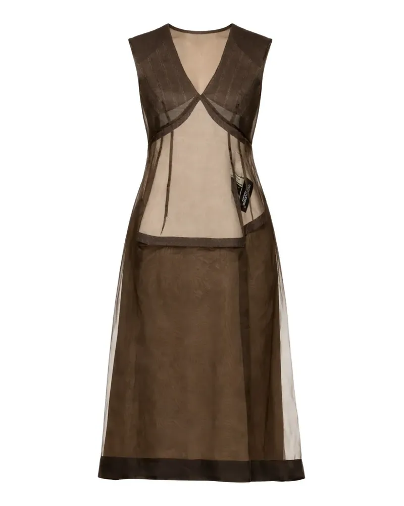 Undercover V-neck midi dress - Braun Braun