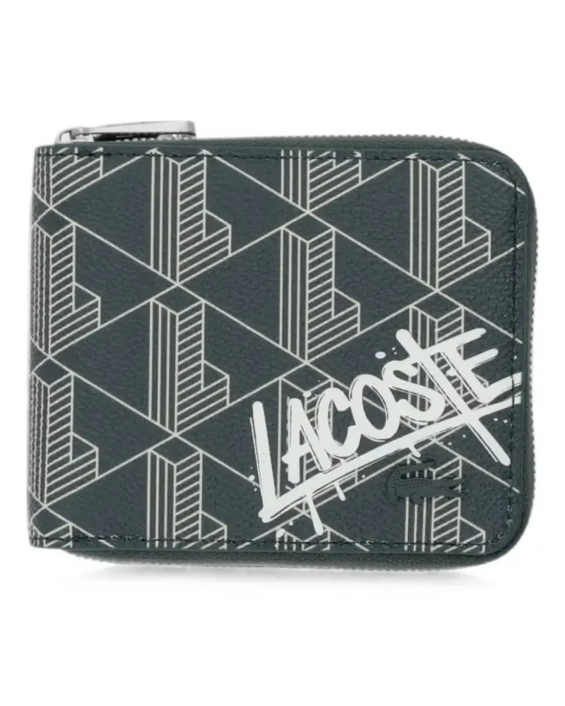 Lacoste monogram-print logo-print wallet - Grün Grün