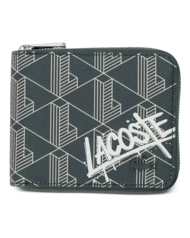Lacoste monogram-print logo-print wallet - Grün Grün