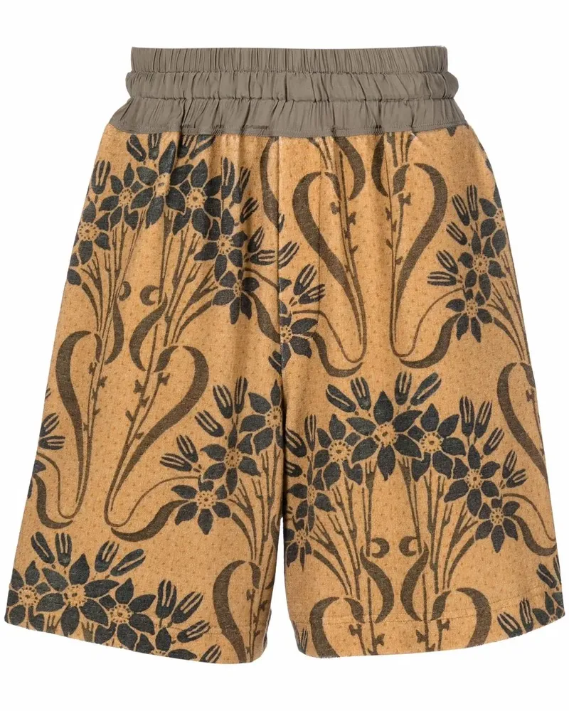Pierre-Louis Mascia Ursula Shorts mit Blumen-Print - Nude Nude