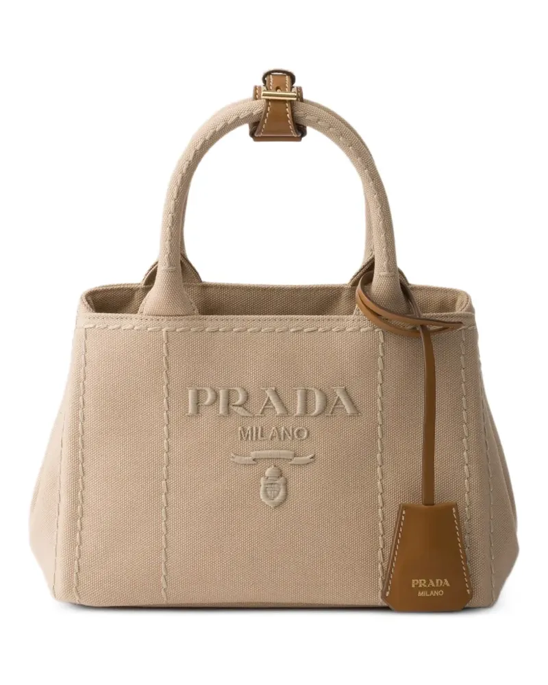 Prada Jardini re cotton canvas mini-bag - Nude Nude