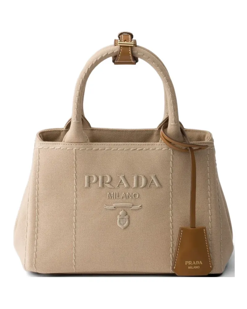 Prada Jardini re cotton canvas mini-bag - Nude Nude