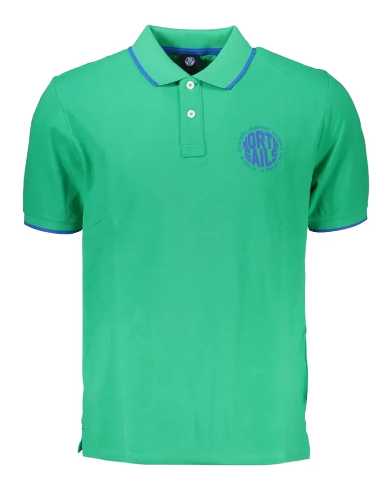 North Sails Poloshirt mit Logo-Print - Grün Grün