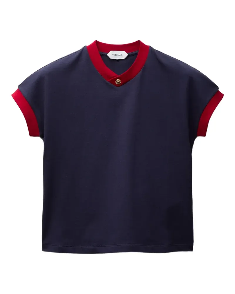 Versace stretch cotton-jersey T-shirt - Blau Blau