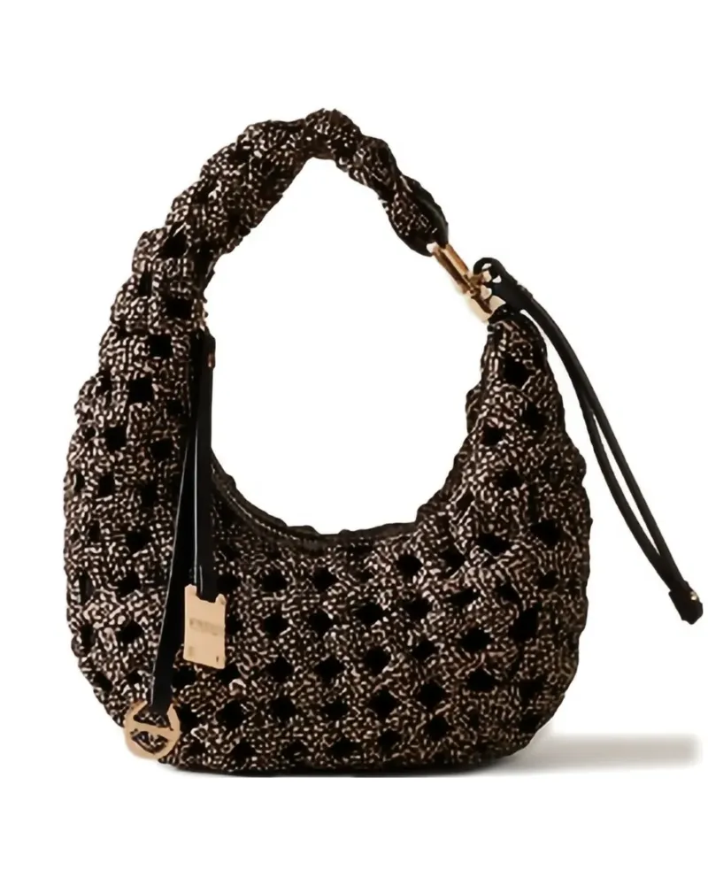 Borbonese mini La Nido woven shoulder bag - Braun Braun