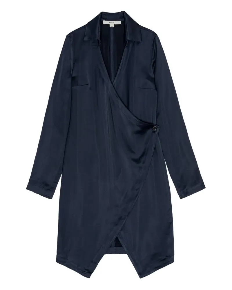 REMAIN Gewickeltes Minikleid aus Satin - Blau Blau