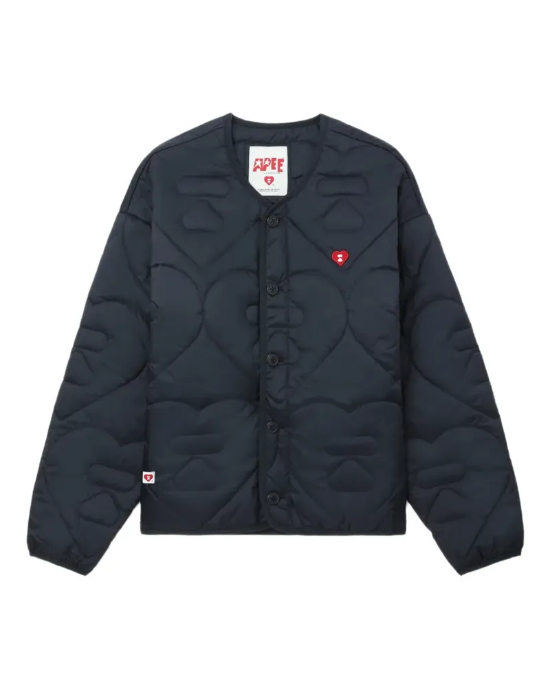 BAPE Gesteppte Heart Jacke - Blau Blau