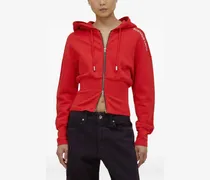 Kapuzenjacke mit Reißverschluss - Rot