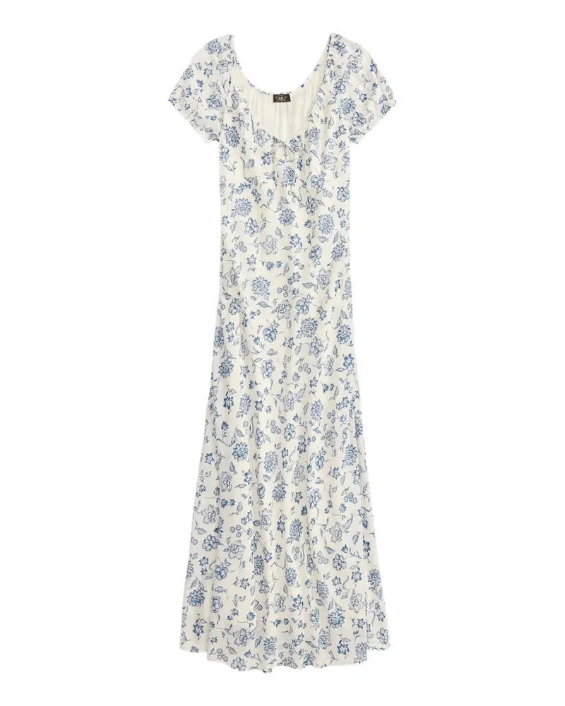 Ralph Lauren Maxikleid mit Blumen-Print - Weiß Weiß