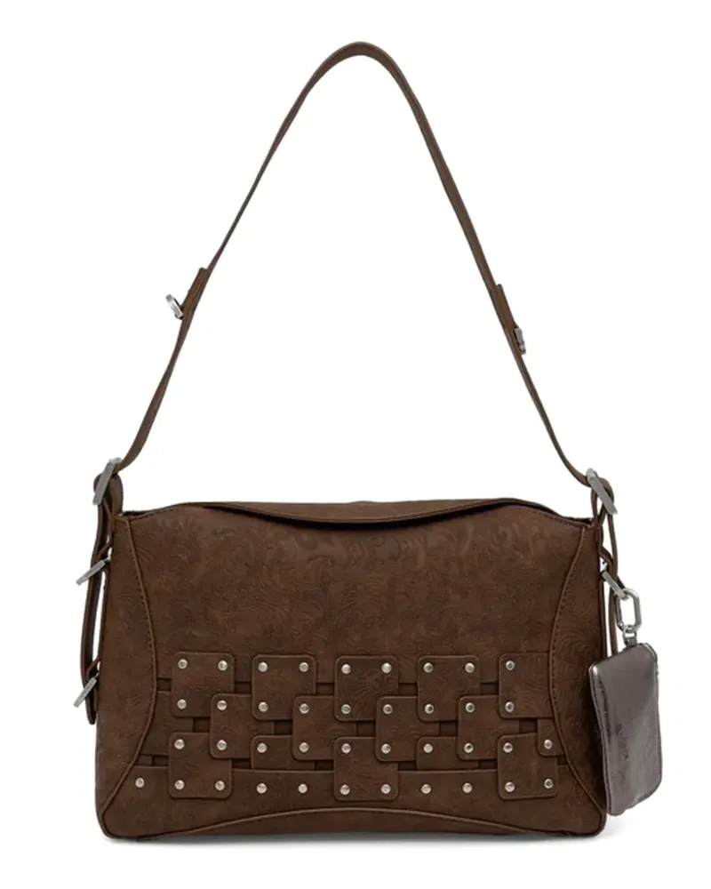 Desigual Satchel-Tasche mit Prägung - Braun Braun