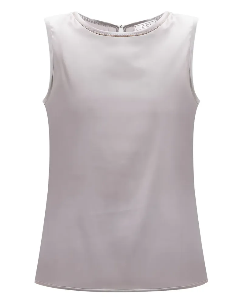 Peserico Verziertes Top - Grau Grau
