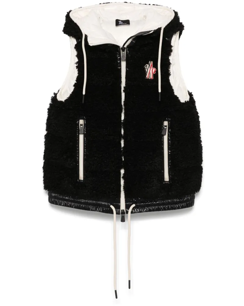 Moncler Gefütterte Weste mit Reißverschluss - Schwarz Schwarz