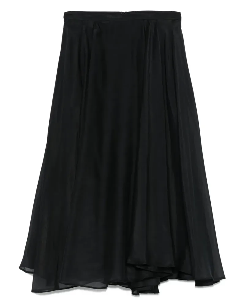 Rochas Midirock in A-Linie - Schwarz Schwarz