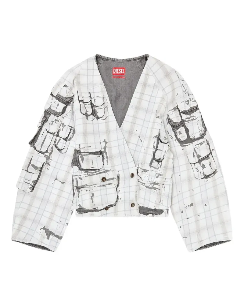 Diesel De-Talbar-Fsi cropped jacket - Grau Grau