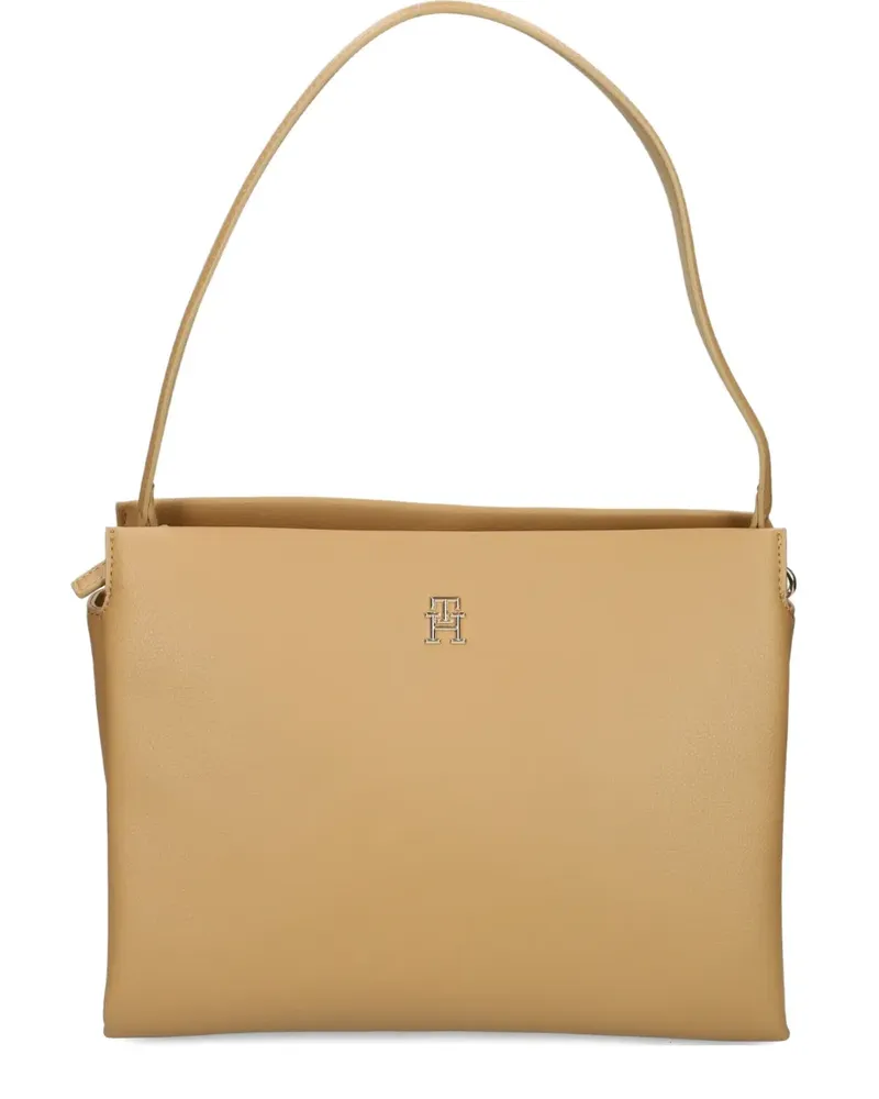 Tommy Hilfiger Schultertasche mit Logo-Prägung - Nude Nude