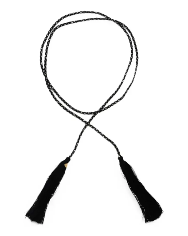 forte_forte tassel-detail braided belt - Schwarz Schwarz