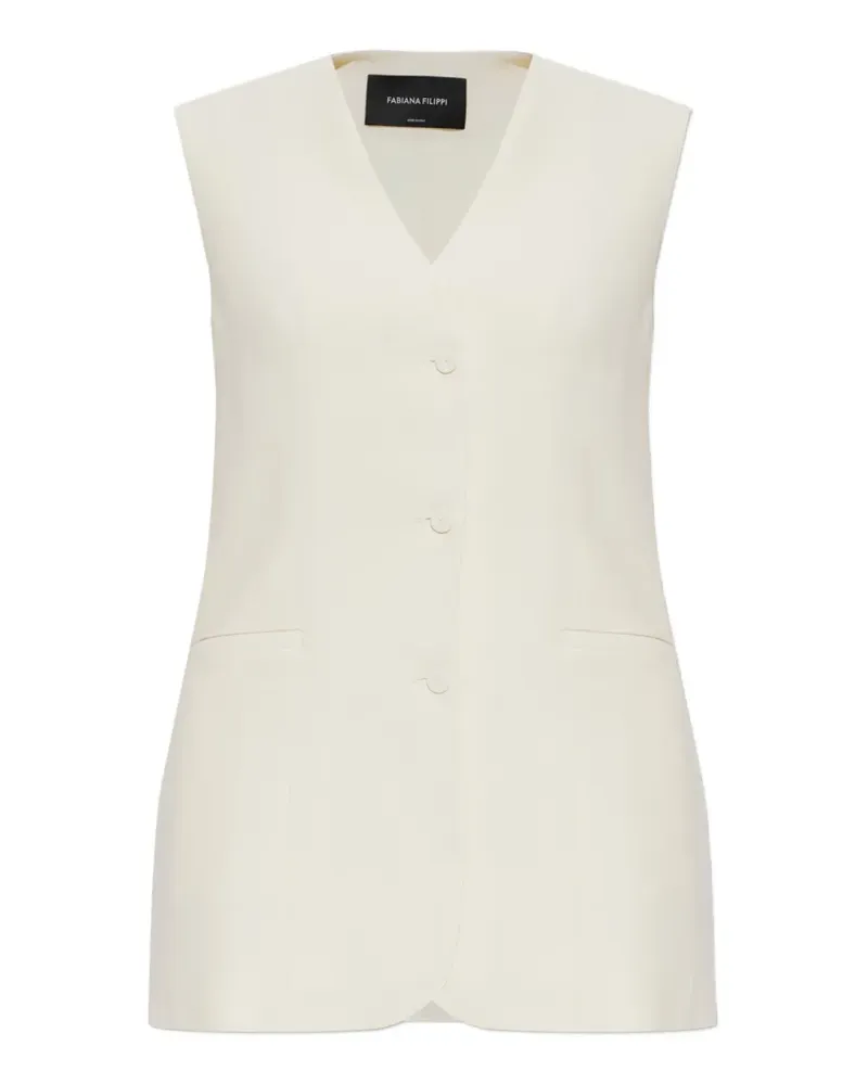 Fabiana Filippi single-vent waistcoat - Nude Nude