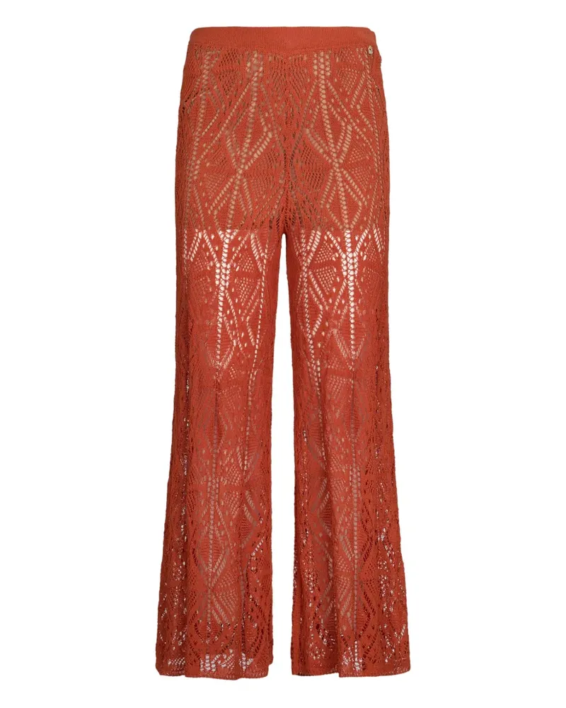 Liu Jo Hose mit Häkelmuster - Orange Orange