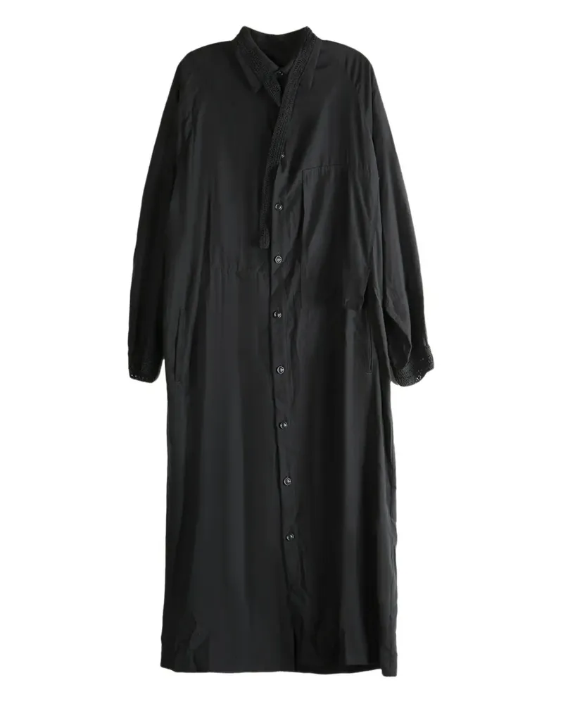Yohji Yamamoto button-cuff shirt dress - Schwarz Schwarz