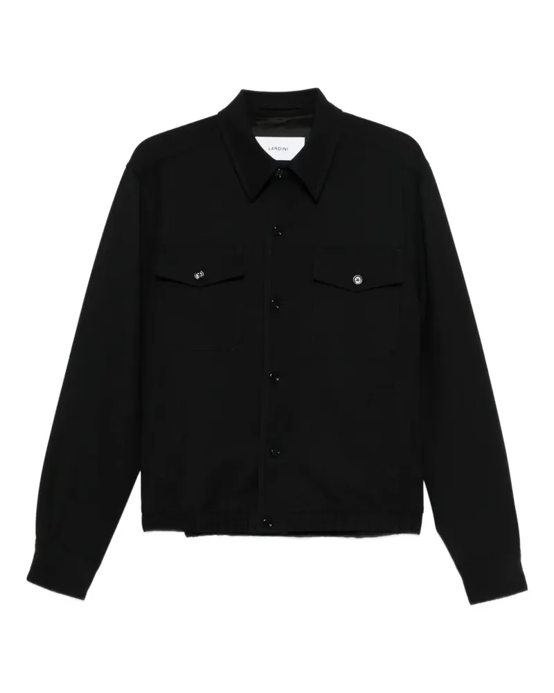 LARDINI Hemdjacke mit Knopfleiste - Schwarz Schwarz