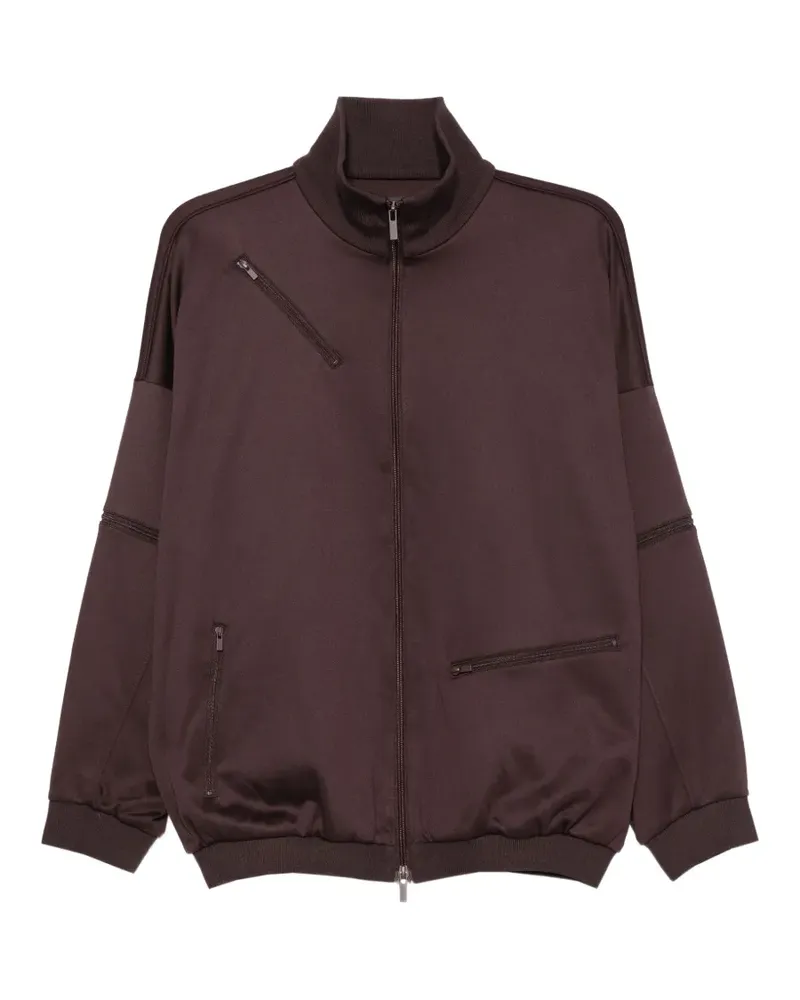 tibi multi-zip sweatshirt - Braun Braun