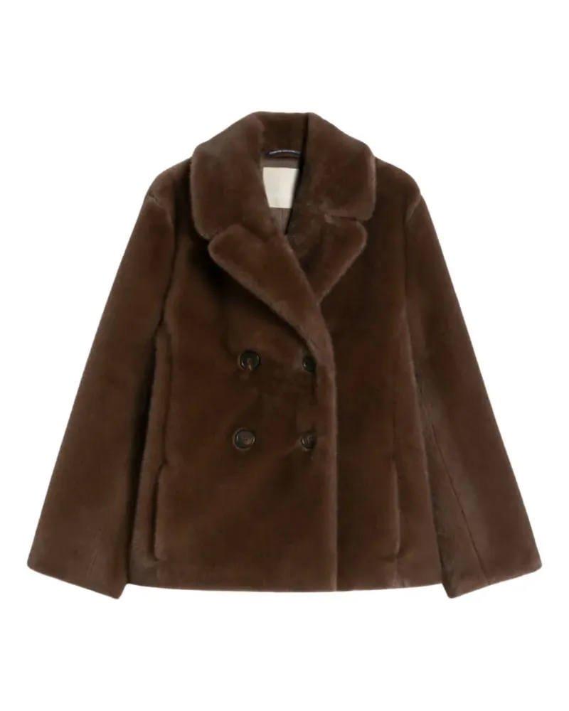 Max Mara Doppelreihige Jacke - Braun Braun