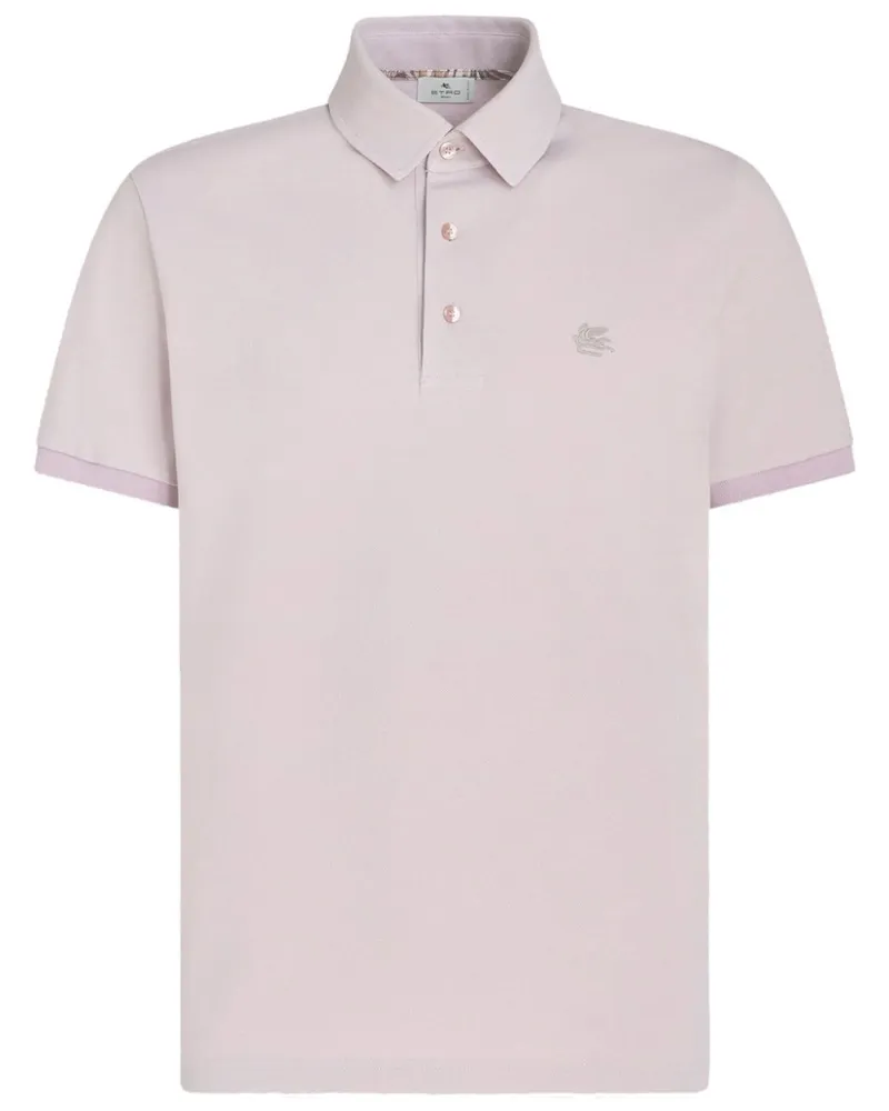 Etro Poloshirt mit Pegaso-Stickerei - Rosa Rosa
