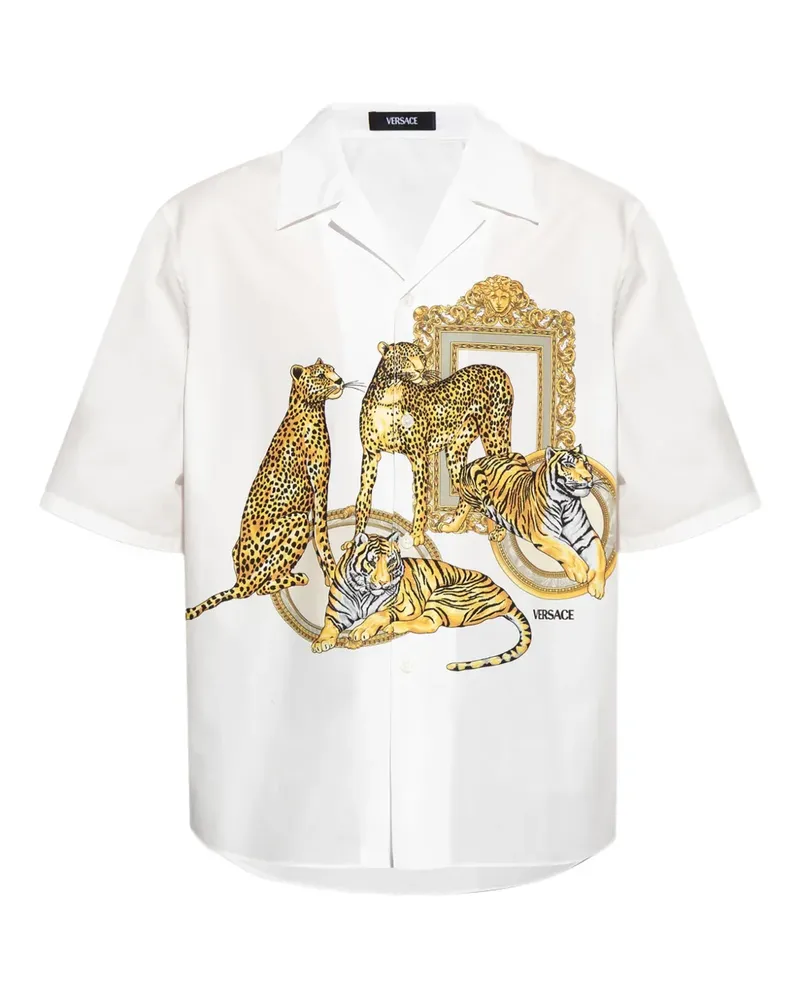 Versace Hemd mit Print - Weiß Weiß