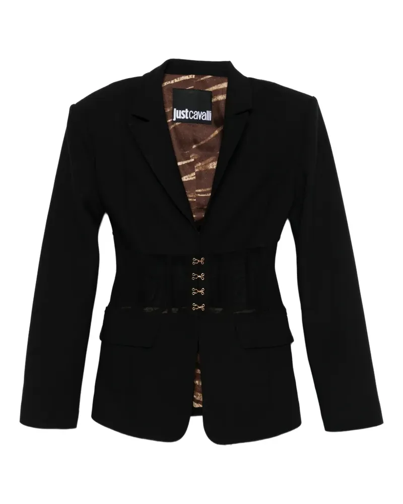Just Cavalli Blazer mit Hakenverschluss - Schwarz Schwarz