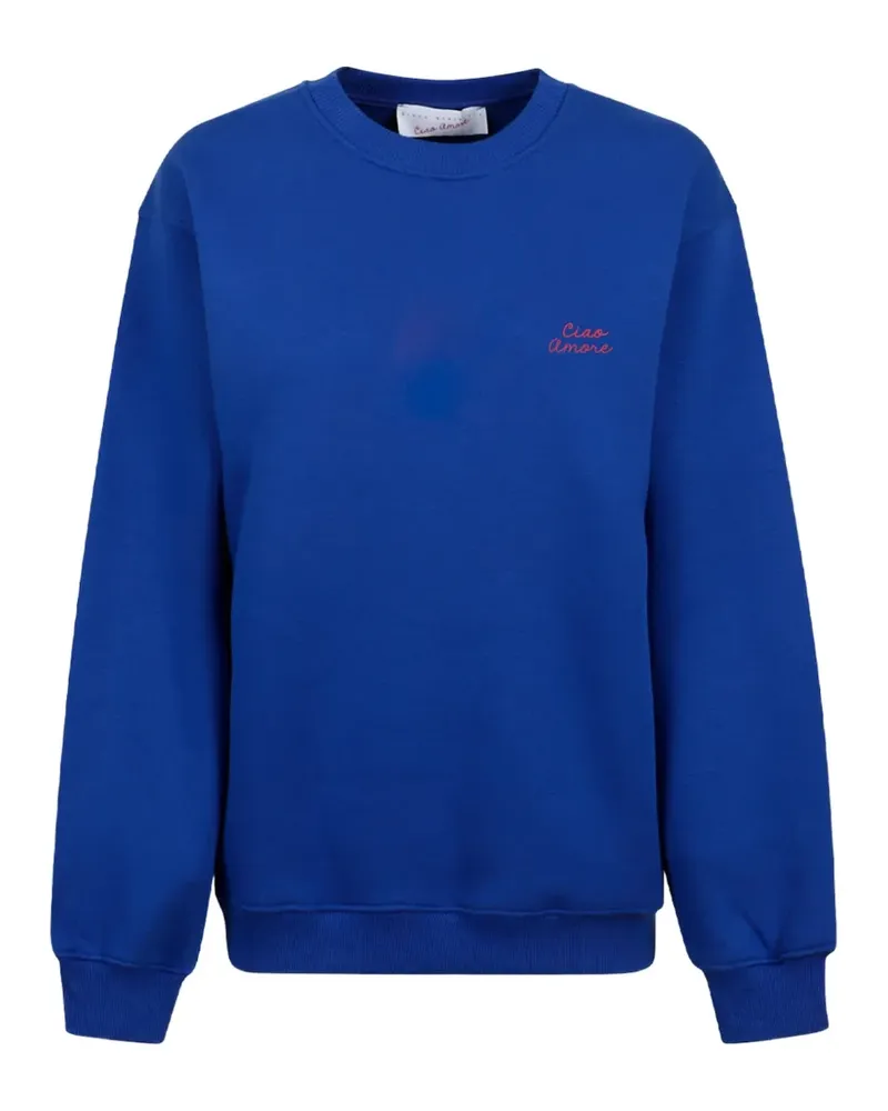 Giada Benincasa Ciao Amore Sweatshirt mit rundem Ausschnitt - Blau Blau