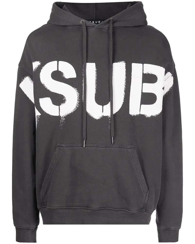 ksubi Hoodie mit Graffiti-Logo - Grau Grau