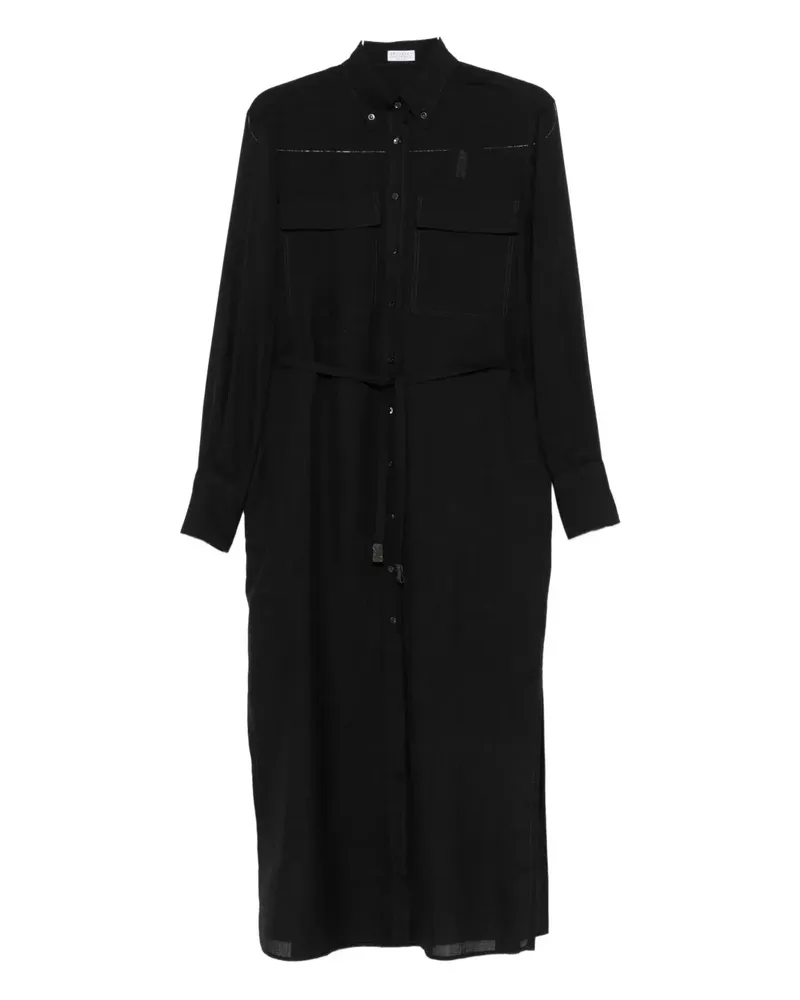 Brunello Cucinelli buttoned midi dress - Grau Grau