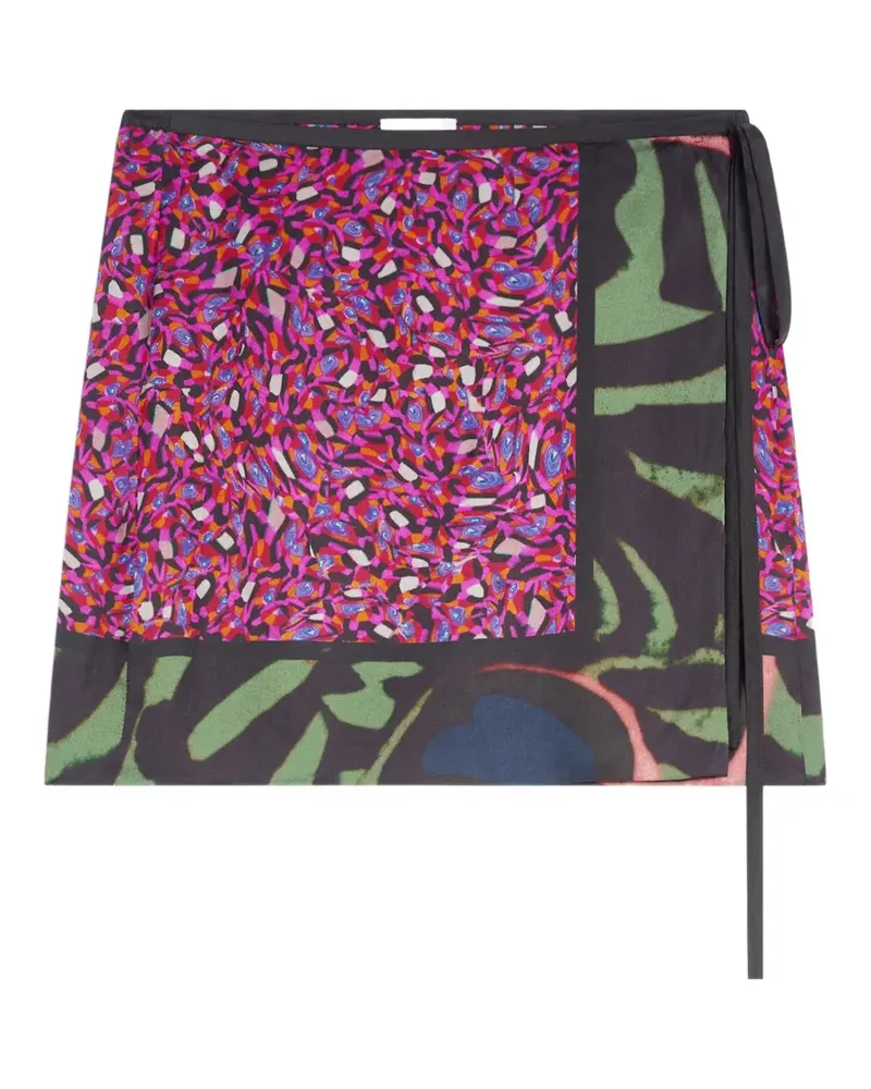 Dries van Noten Wickelrock mit Print - Rosa Rosa