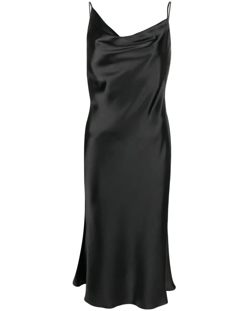 Blanca Kleid aus Satin - Schwarz Schwarz