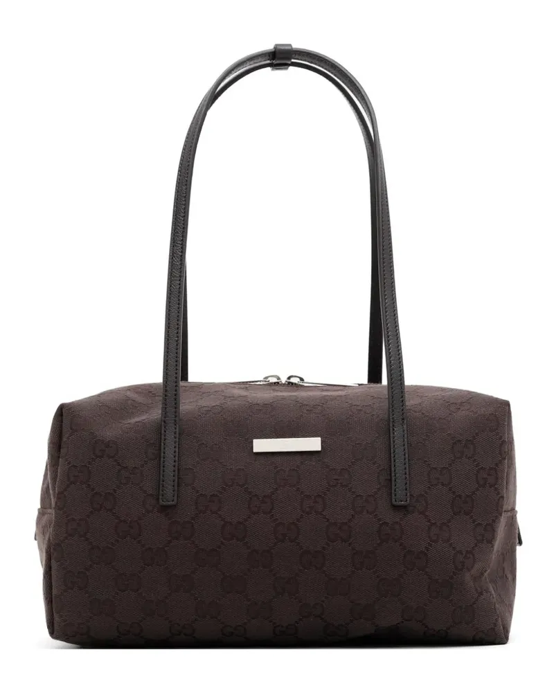 Gucci Melrose Tote Bag aus GG Canvas - Braun Braun