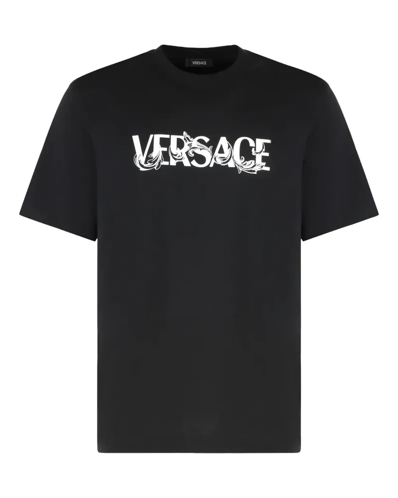 Versace T-Shirt mit Logo-Print - Schwarz Schwarz