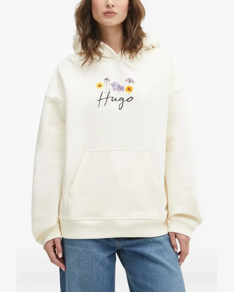 HUGO BOSS Dalessandra Hoodie mit Blumen-Print - Nude Nude