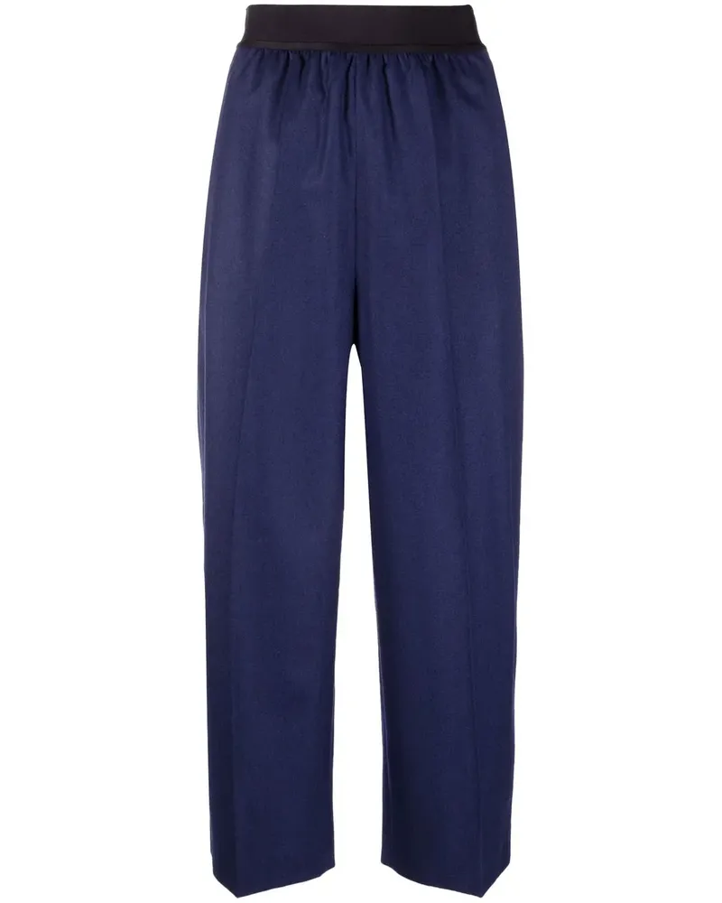 Stella McCartney Cropped-Hose mit weitem Bein - Blau Blau