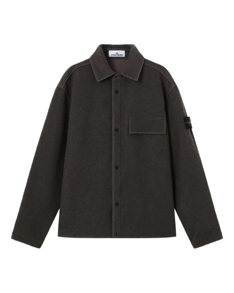Stone Island 1200034 micro bouclé overshirt - Grau Grau