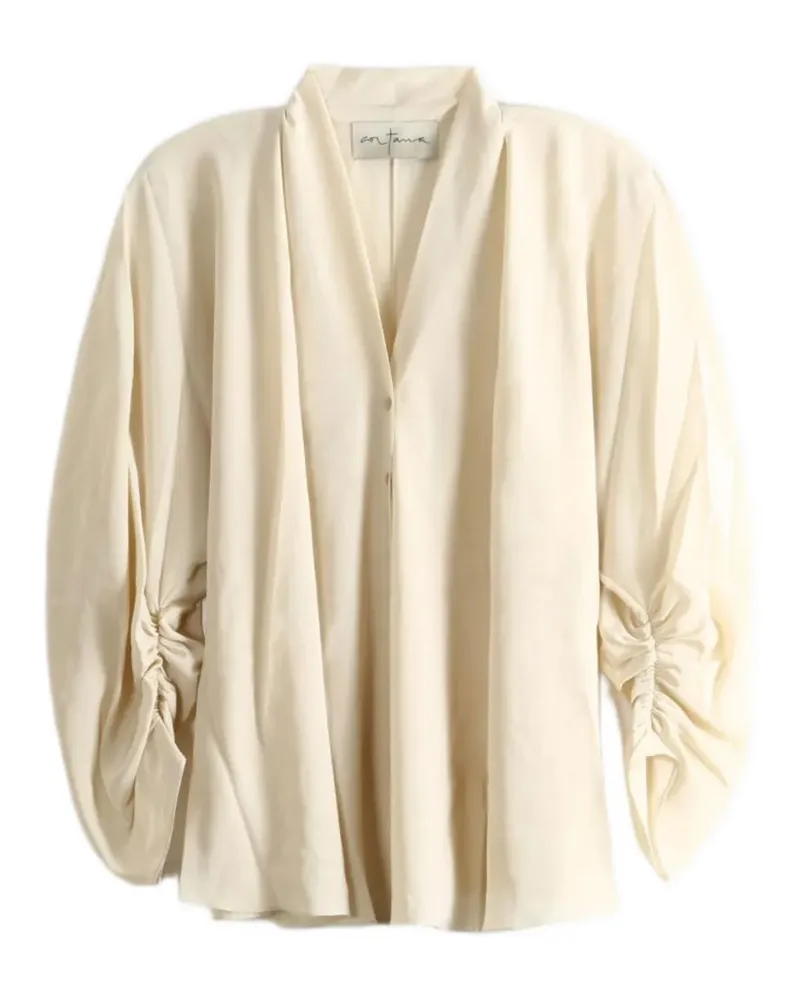 Cortana Medina V-neck blouse - Nude Nude