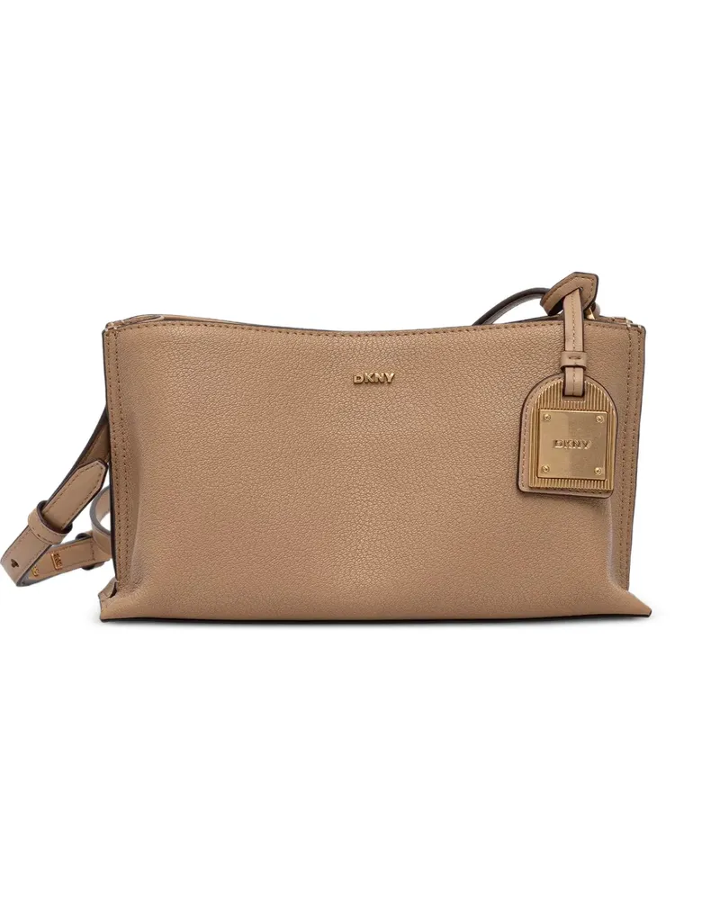 DKNY Alya Umhängetasche mit Logo-Schild - Braun Braun