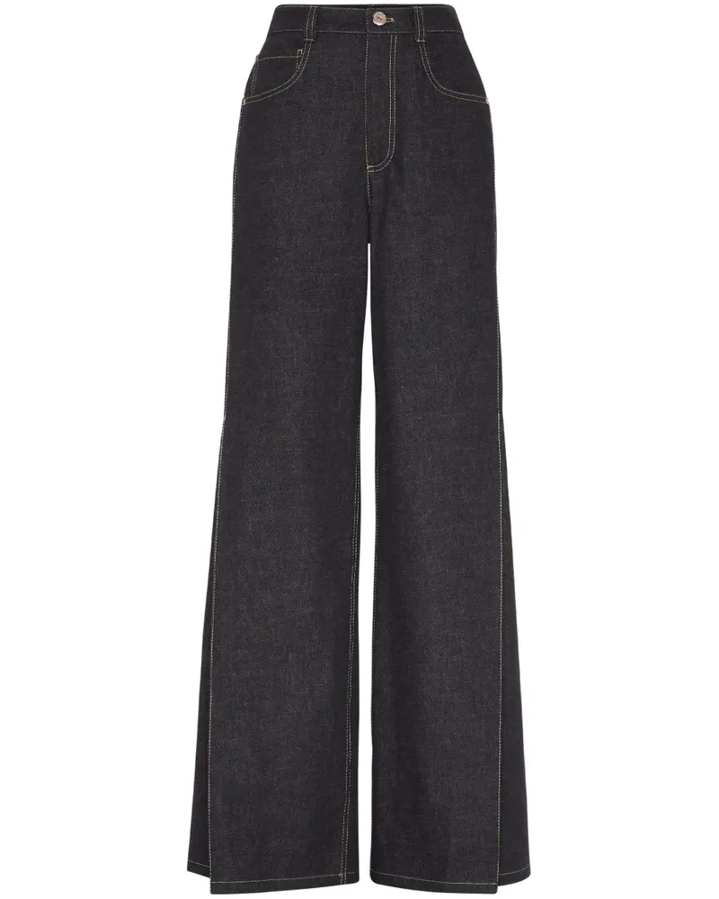 Brunello Cucinelli Ausgestellte Jeans - Blau Blau