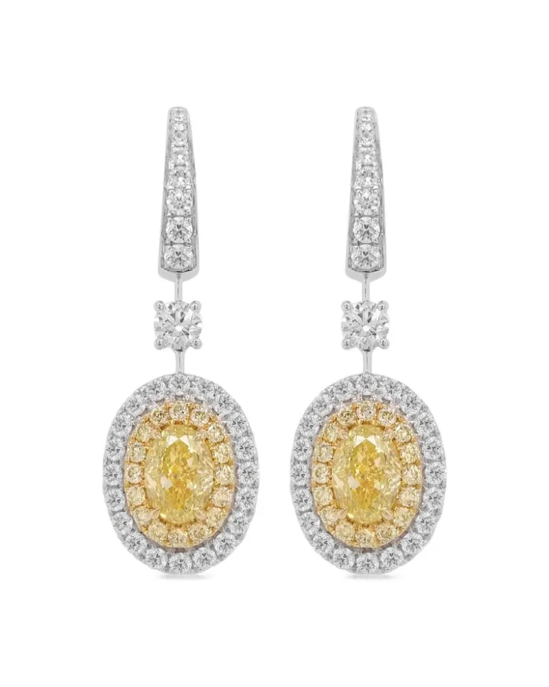 HYT Jewelry 18kt Weißgoldohrringe mit Diamanten Weiß