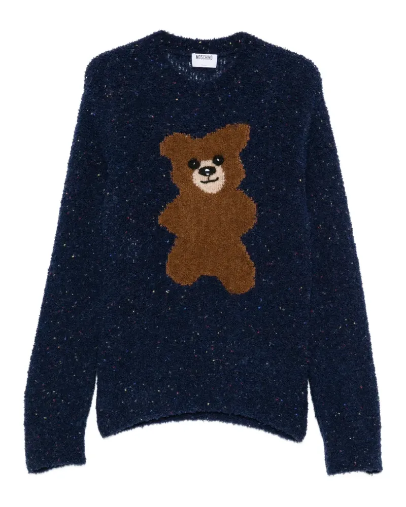 Moschino Teddy Bear flecked sweater - Blau Blau
