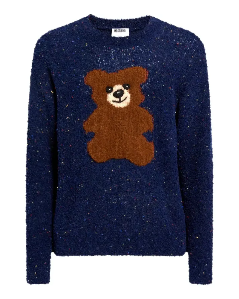 Moschino Pullover mit Teddy-Print - Blau Blau